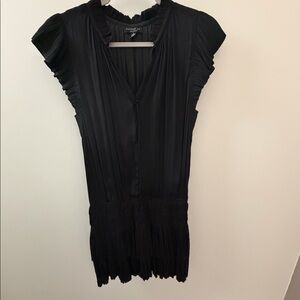 Current Air Black Mini Dress with Ruffle Sleeves Small
